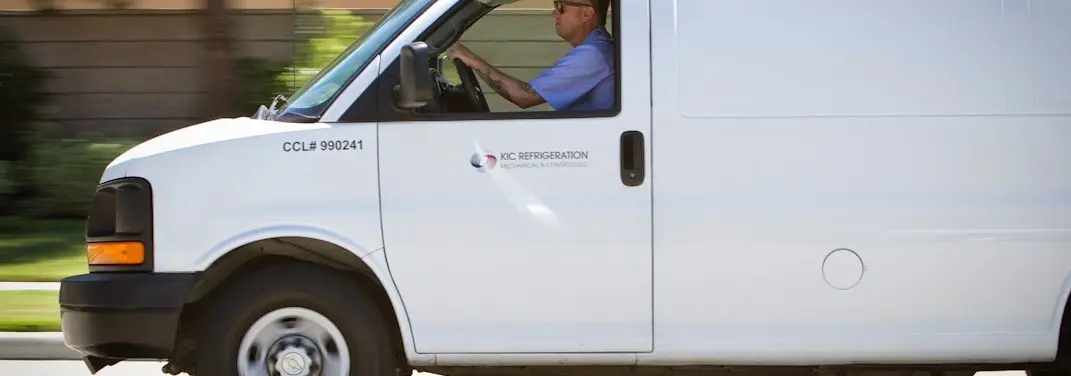 KIC Refrigeration service vehicle serving Randallstown area